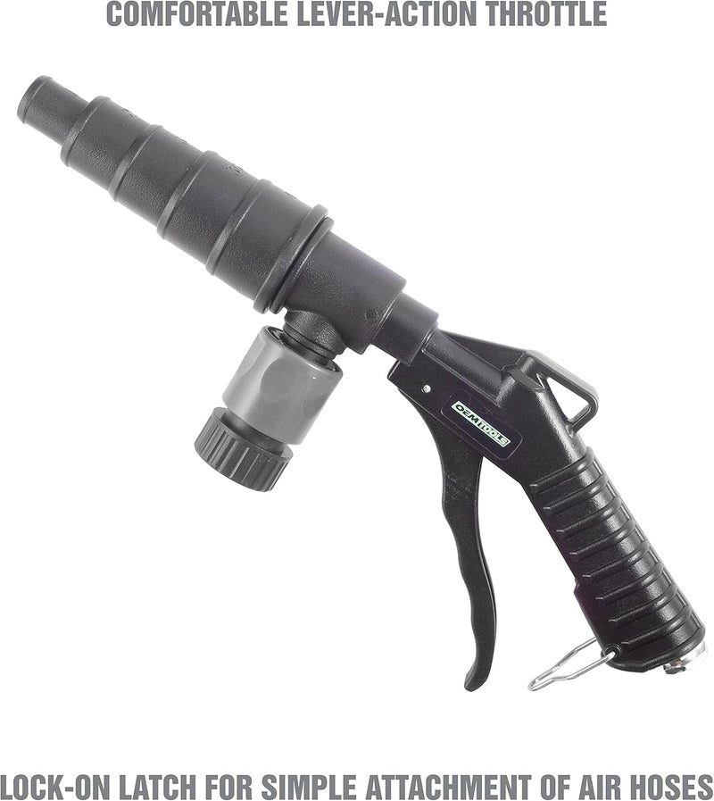 OEMTOOLS 24719 Coolant System Flush Gun, Lever-Action Coolant Flush Kit, Heater Core Flush Kit Features a Universal Nozzle, Lock-On Latch for Air Hoses - Image 2